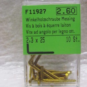 Winkelholzschraube Messing 2.3 mm x 25 mm
